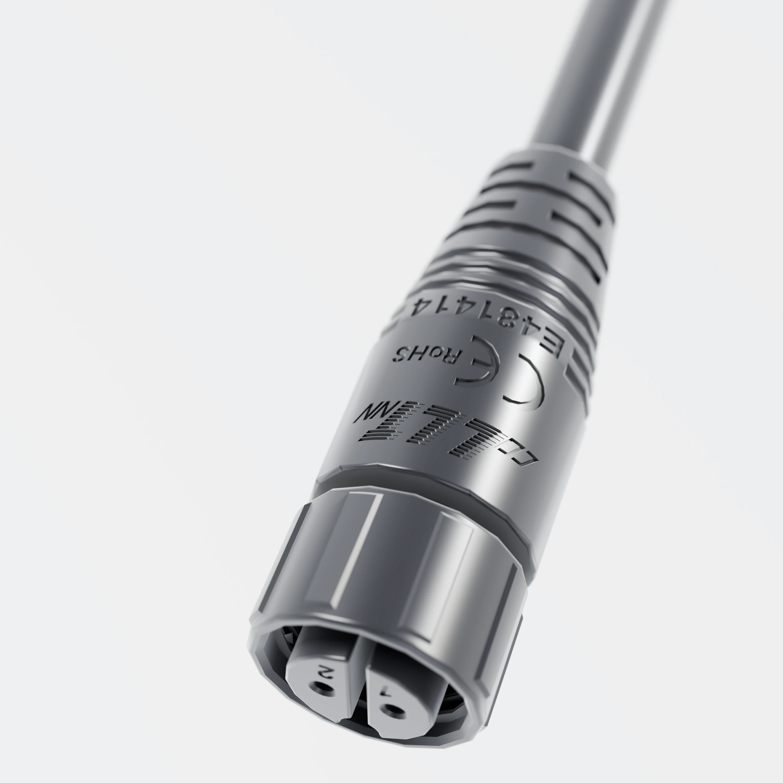 Waterproof power connector with overmolded cable