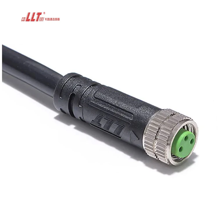 LLT Competitive Price M8 3pin Metal Panel Mount DC AC Converter Aviation Cable Connector