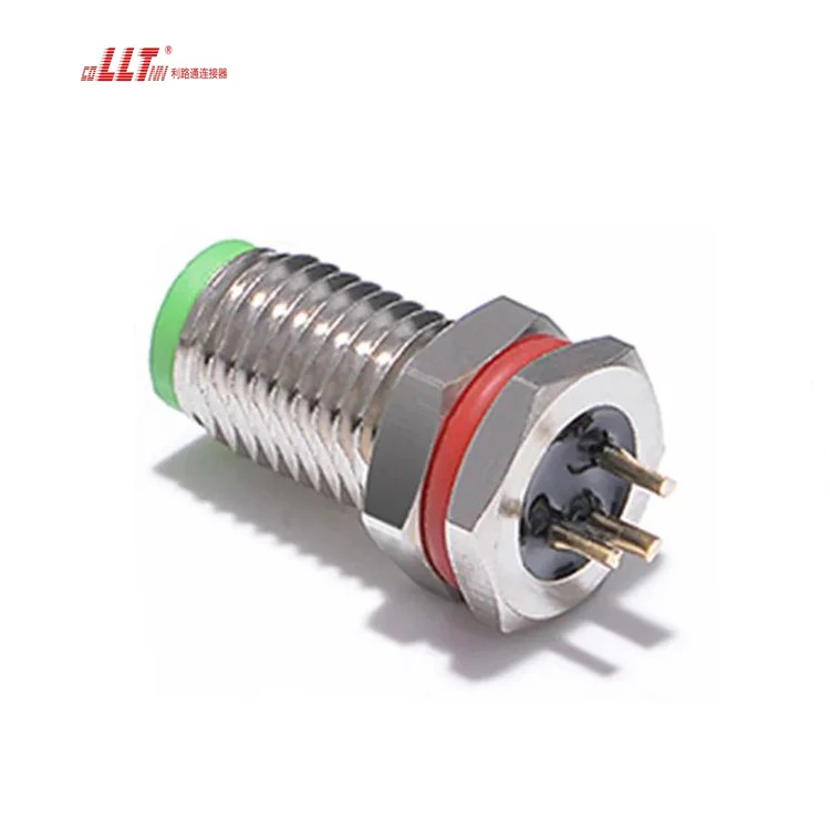 LLT Competitive Price M8 3pin Metal Panel Mount DC AC Converter Aviation Cable Connector