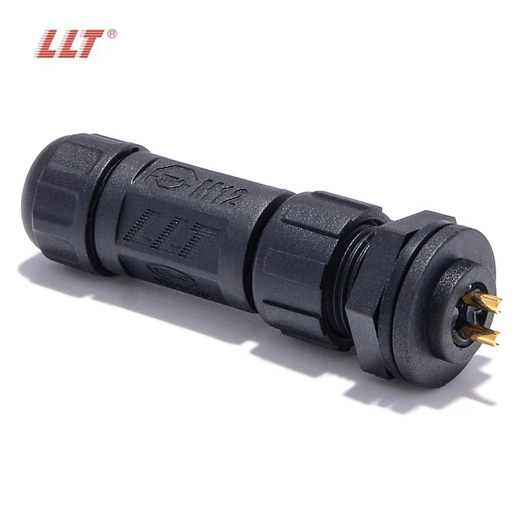 LLT 110V 10A M12 IP68 Male Female 2 3 4 Pin Panel Mounting Low Voltage Waterproof Connector thumbnail