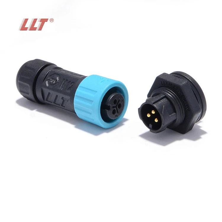 LLT Factory Ip67 Connector M12 Panel Mount Socket Waterproof 2 3 4 5 6 7 8 Pin Panel Mounted Connector