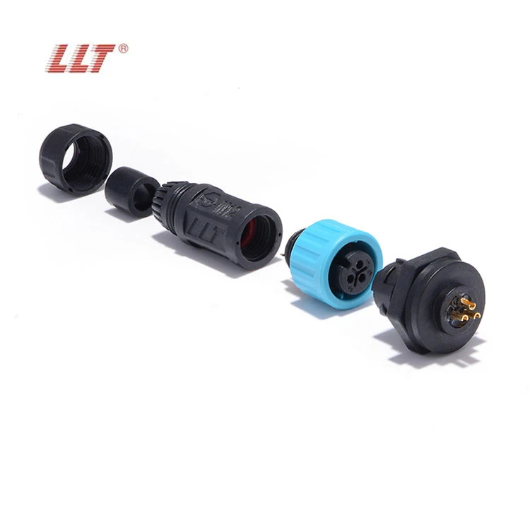 LLT Factory Ip67 Connector M12 Panel Mount Socket Waterproof 2 3 4 5 6 7 8 Pin Panel Mounted Connector