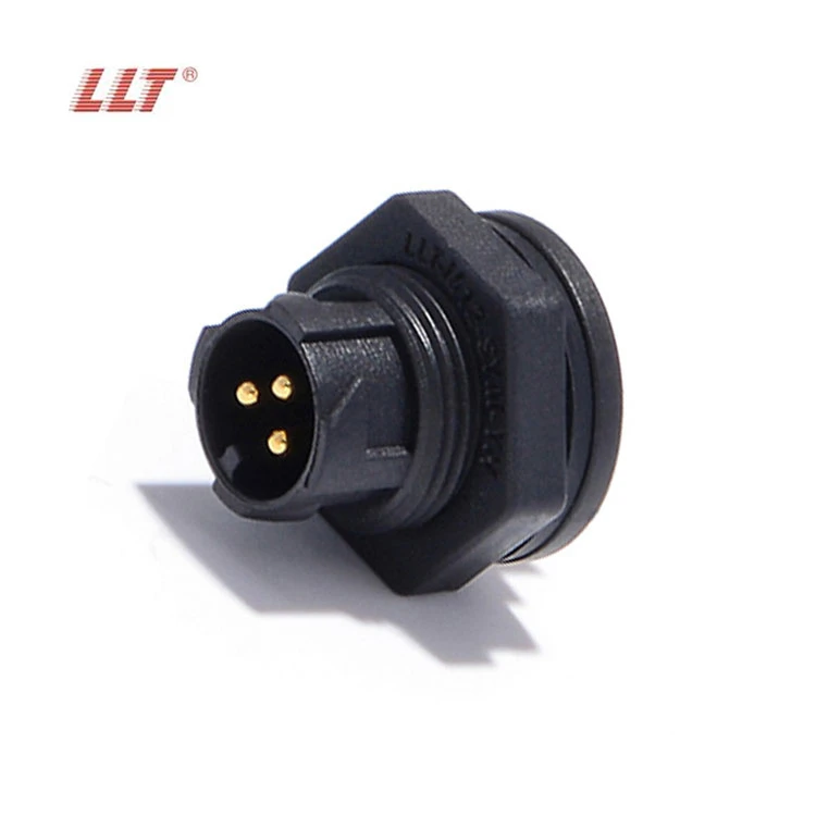 LLT Factory Ip67 Connector M12 Panel Mount Socket Waterproof 2 3 4 5 6 7 8 Pin Panel Mounted Connector