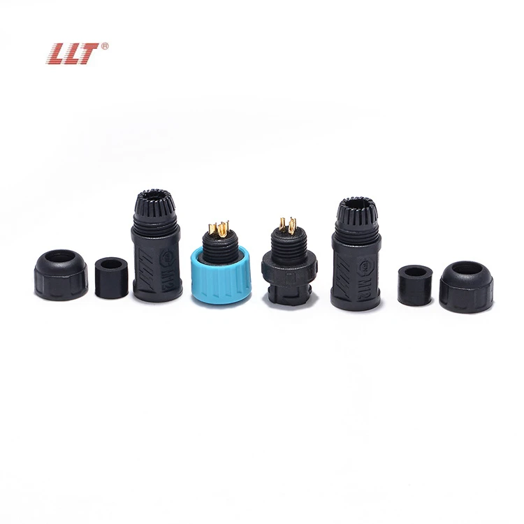 LLT Waterproof Connector M12 IP67 3 Pin Field Assembly Male and Female Plug Connector thumbnail