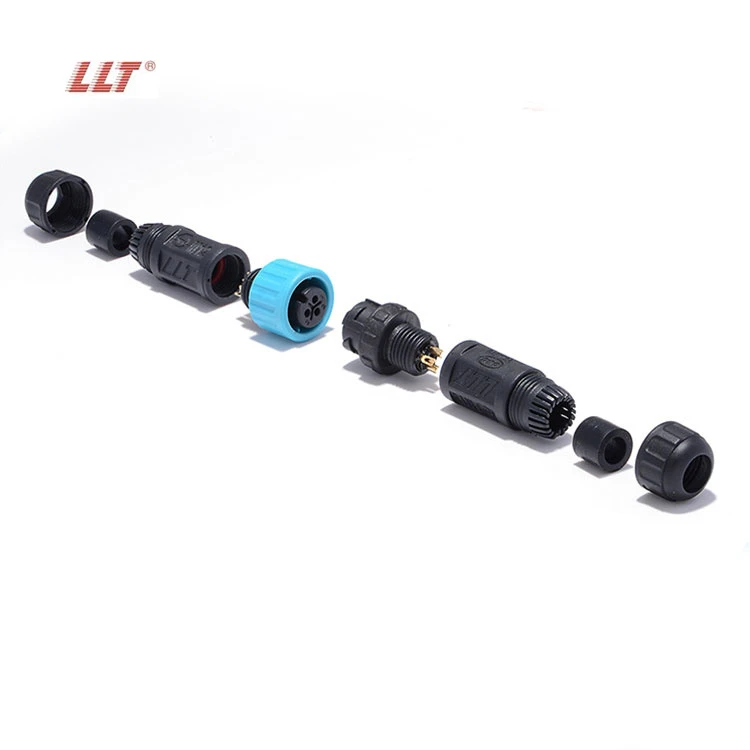 LLT Waterproof Connector M12 IP67 3 Pin Field Assembly Male and Female Plug Connector