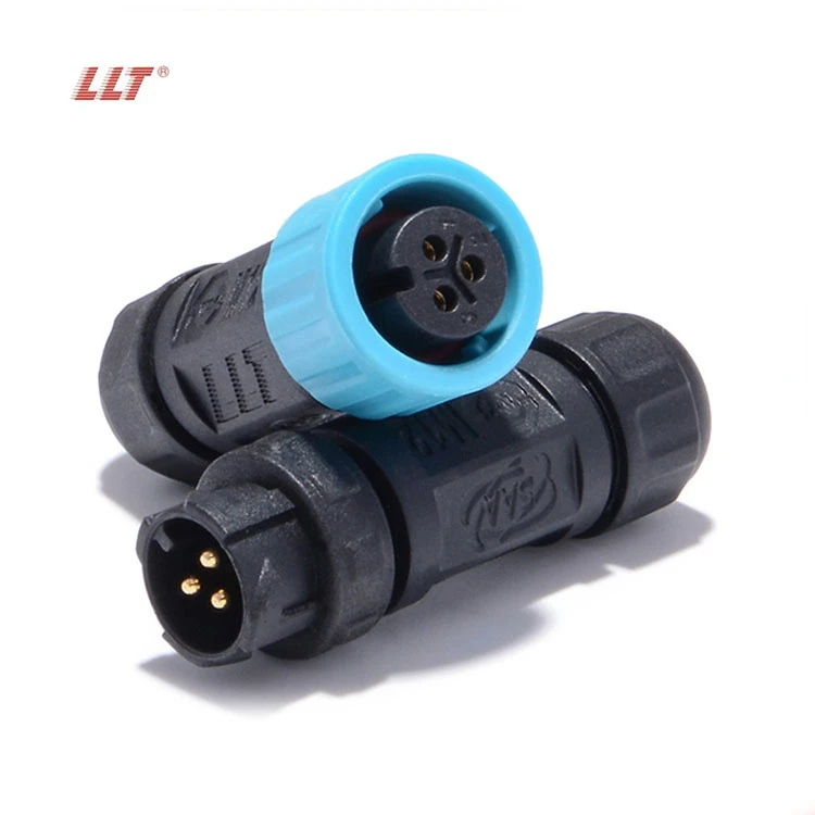 LLT Waterproof Connector M12 IP67 3 Pin Field Assembly Male and Female Plug Connector