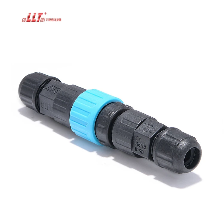 M16 3pin Automotive Connector Ip68 Male Female Field Assembly Connector Street Light Connector