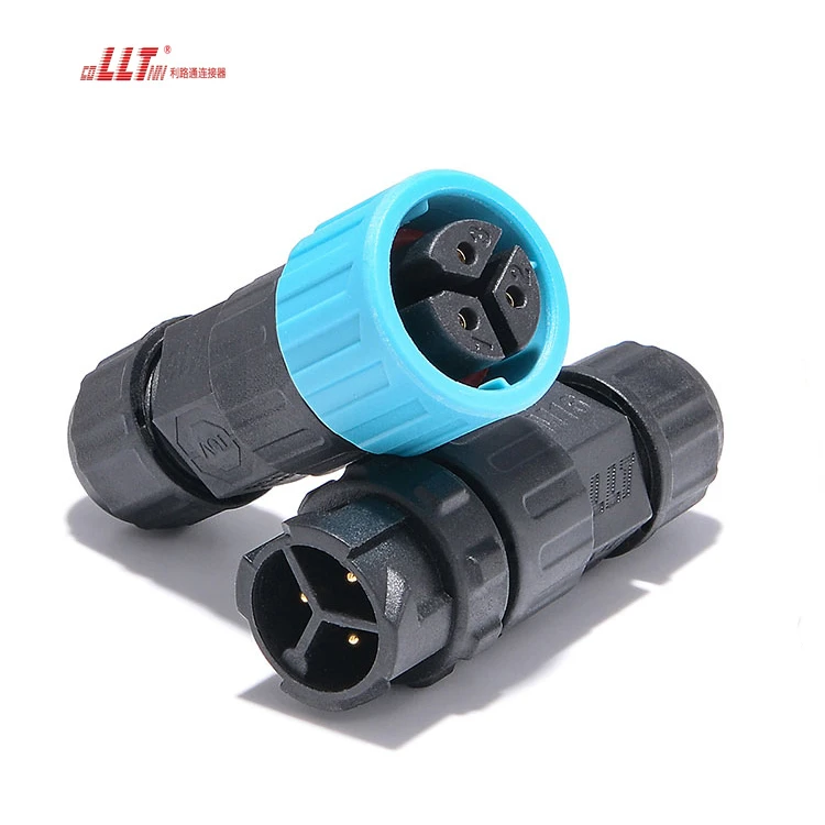 LLT M16  Quick Fast Wire Electrical Circular IP68 Waterproof Terminal Block Screw Wire Connection 3 Pin Connector thumbnail