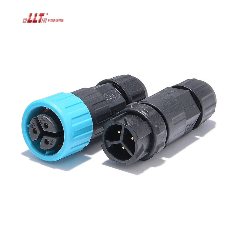 LLT M16  Quick Fast Wire Electrical Circular IP68 Waterproof Terminal Block Screw Wire Connection 3 Pin Connector