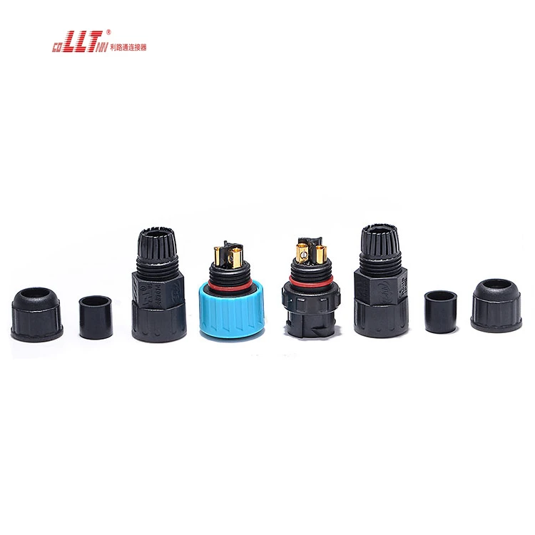 LLT M16  Quick Fast Wire Electrical Circular IP68 Waterproof Terminal Block Screw Wire Connection 3 Pin Connector