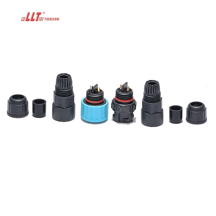 M16 2pin Plastic Connector Electrical Wire Connector Assembly Insulation Watertight Connector