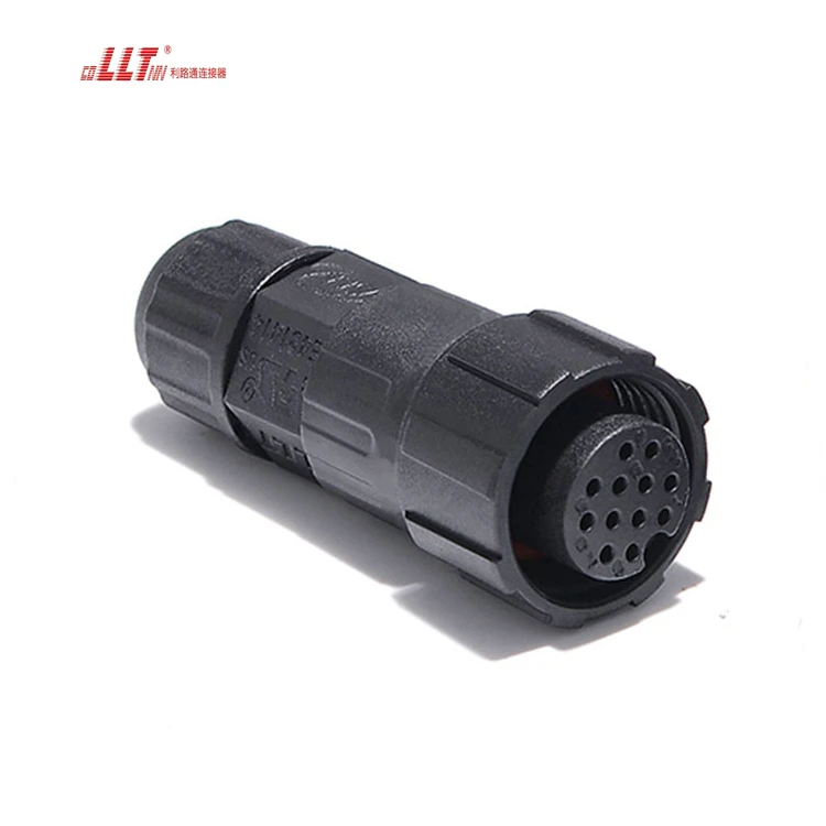 LLT 12pin Multiple Pin Low Ampere 5A 60V  Electrical  Waterproof Panel Mount Screw Connector