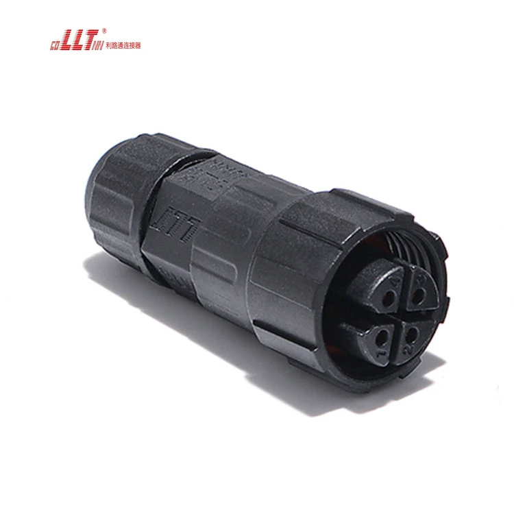 LLT M16 Waterproof Cable Connector 4 Pin Plug  IP68 Electrical Wire Waterproof Power Screw Connector