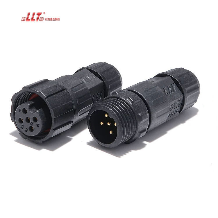 M16 LLT 5pin IP68 Plug Led Light Connector  Magnetic Power Waterproof Connector thumbnail