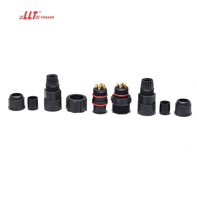 M16 LLT 5pin IP68 Plug Led Light Connector  Magnetic Power Waterproof Connector