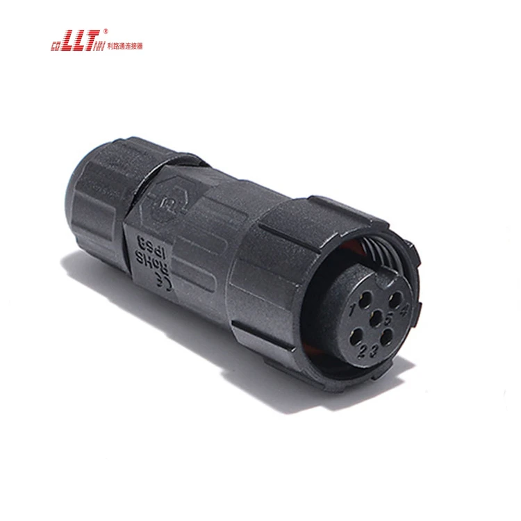 M16 LLT 5pin IP68 Plug Led Light Connector  Magnetic Power Waterproof Connector