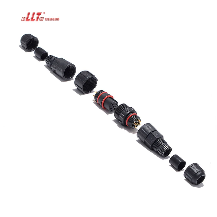 M16 LLT 5pin IP68 Plug Led Light Connector  Magnetic Power Waterproof Connector