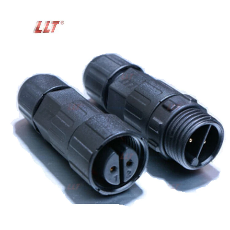 LLT M16 250V 15A Waterproof Connector IP67 IP68 2 3 4 Pin Assembly Cable Connector for Outdoor Lighting thumbnail