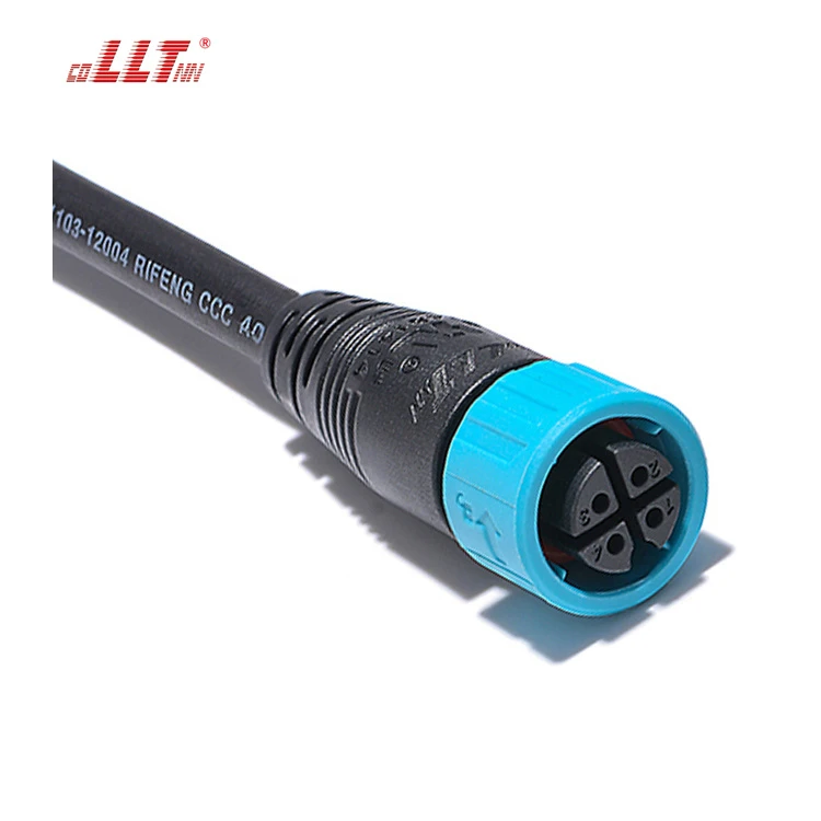 LLT M16 Male Female Waterproof 2 3 4 5 Pin LED Cable Connector for Outdoor Power Lighting detail 3