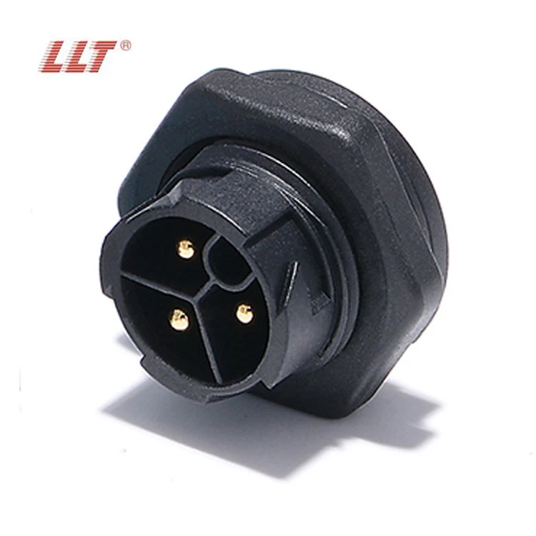 LLT M19 600V 20A IP68 3 Pole Panel Mount Male Waterproof Circular Connector detail 6