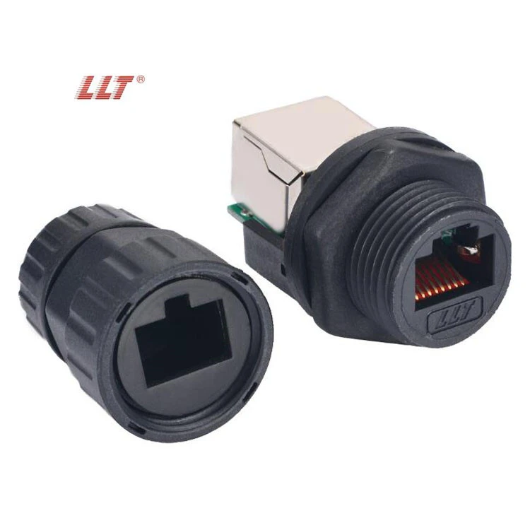 LLT M19 IP67 IP68 M19 Panel Mount Waterproof RJ45 Connector thumbnail