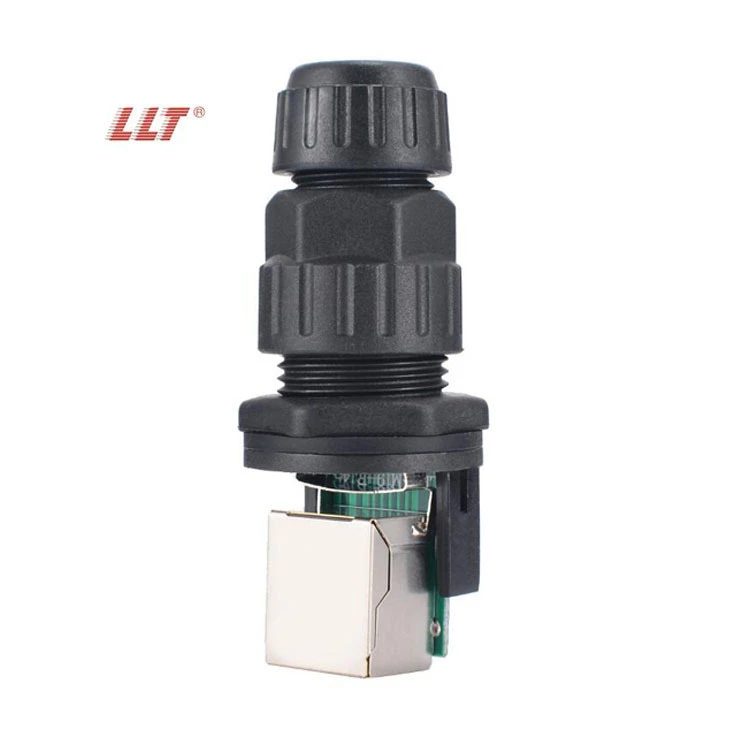 LLT M19 IP67 IP68 M19 Panel Mount Waterproof RJ45 Connector detail 5