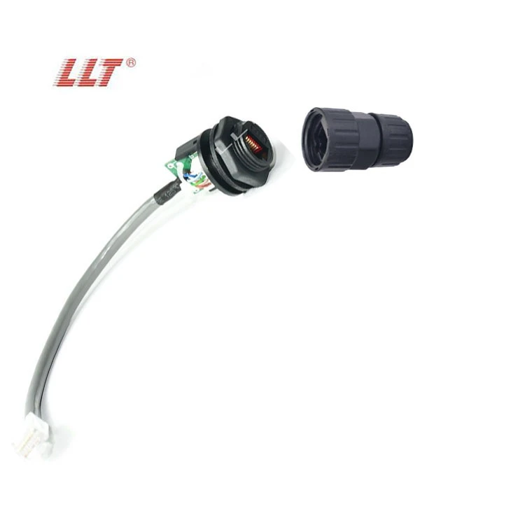 LLT Outdoor Waterproof RJ45 Connector Waterproof Cat5e Cat6 RJ45 Ethernet Cable Connector detail 2