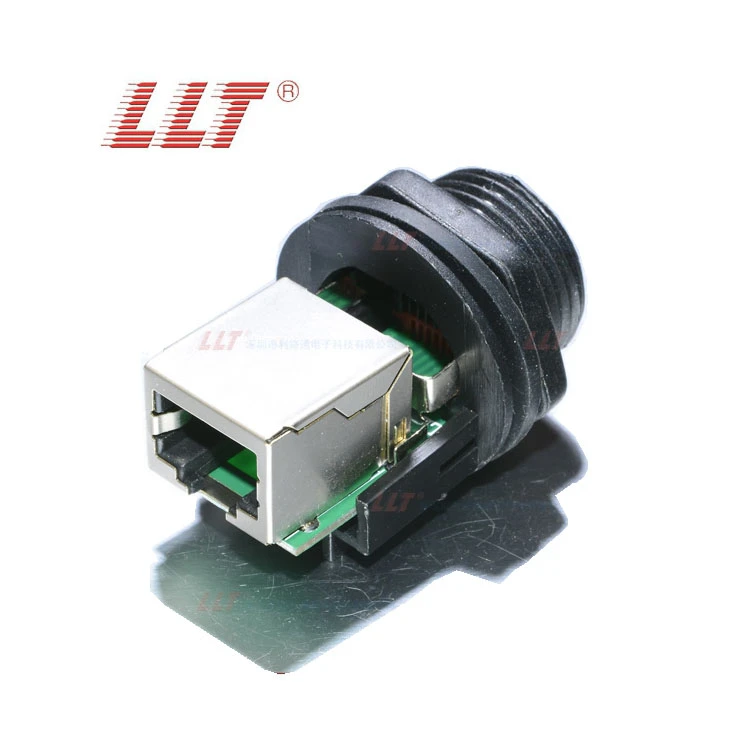 LLT M19 Series IP67 Waterproof RJ45 Connetor Network Cable Connector detail 2