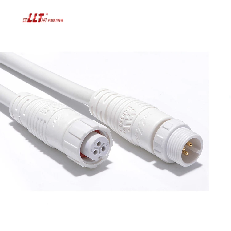 LLT  M12  3pin Battery Charge Outdoor Cable  IP67 Waterproof Cable Connector thumbnail