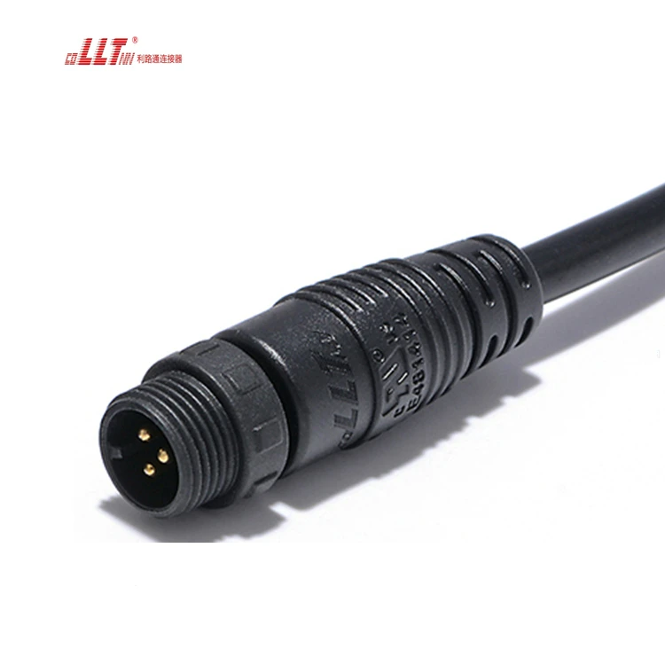 LLT  M12  3pin Battery Charge Outdoor Cable  IP67 Waterproof Cable Connector detail 6