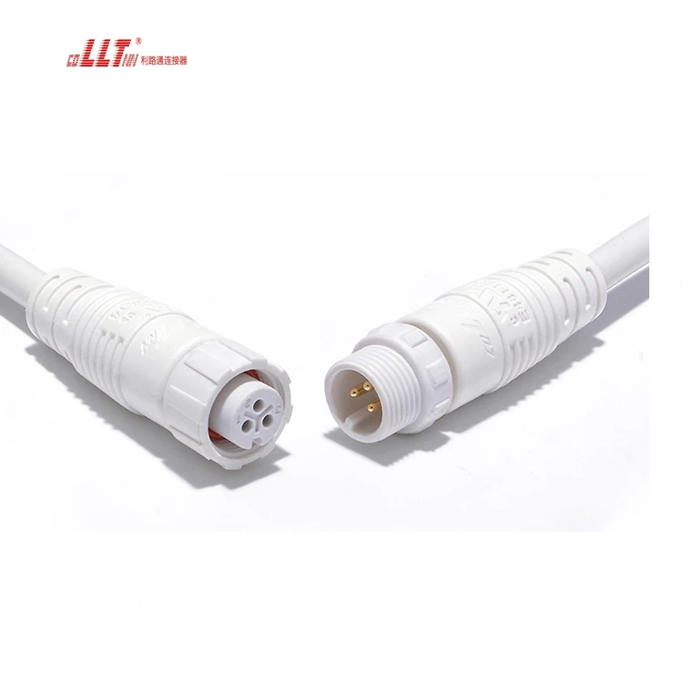 LLT  M12  3pin Battery Charge Outdoor Cable  IP67 Waterproof Cable Connector detail 8