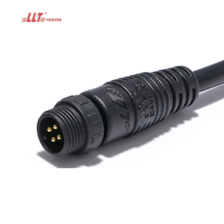 M12 Waterproof IP67 Industrial Plug Male  Female Molding Cable 4Pin Connector detail 4