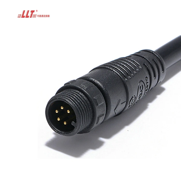 LLT M12 Led Strip  5pin Electric Wire Waterproof  Power Cable Automotive Cable Waterproof Connector detail 4