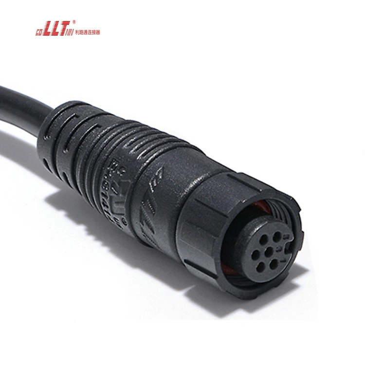 LLT 6pin M12 Led Outdoor IP67 Waterproof Electrical Cable Connector detail 3