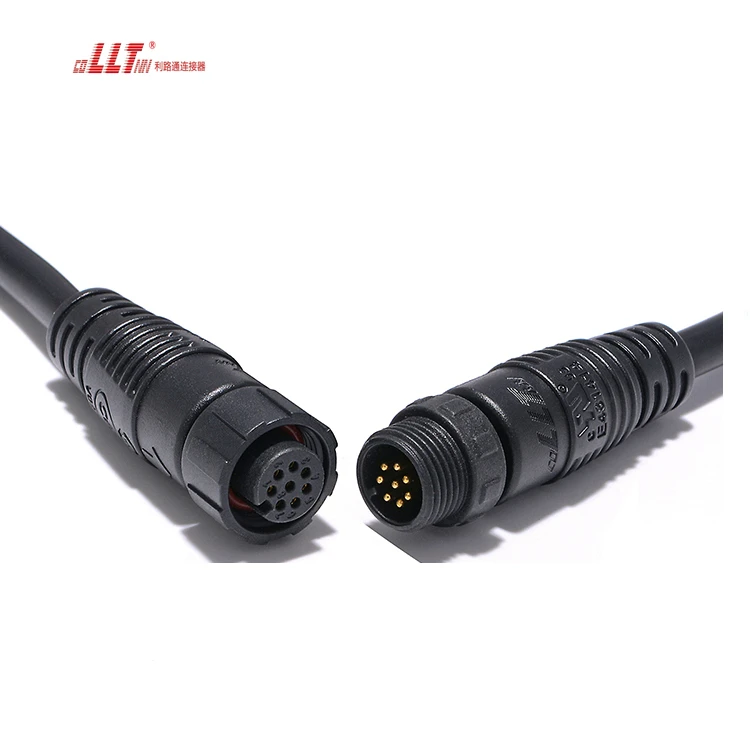 Lilutong M12  Multi Pin Connector 8pin signal Audio Connector Small Ampere Electrical Wire Connector detail 2