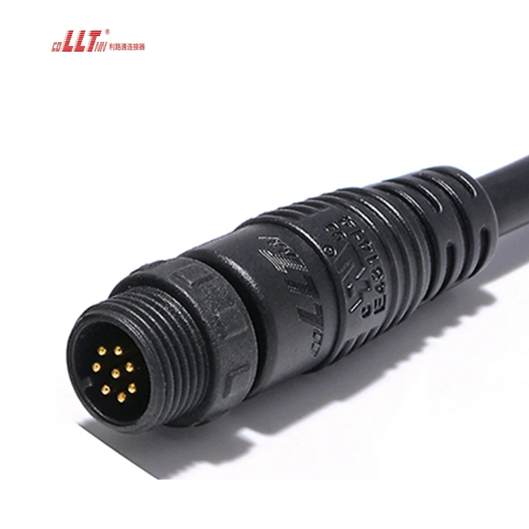 Lilutong M12  Multi Pin Connector 8pin signal Audio Connector Small Ampere Electrical Wire Connector detail 4