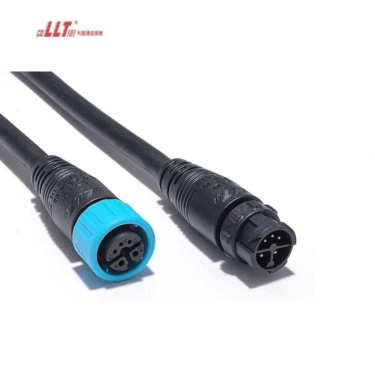 M16 2+3 pin power plus signal wire IP67 waterproof audio cable connector thumbnail