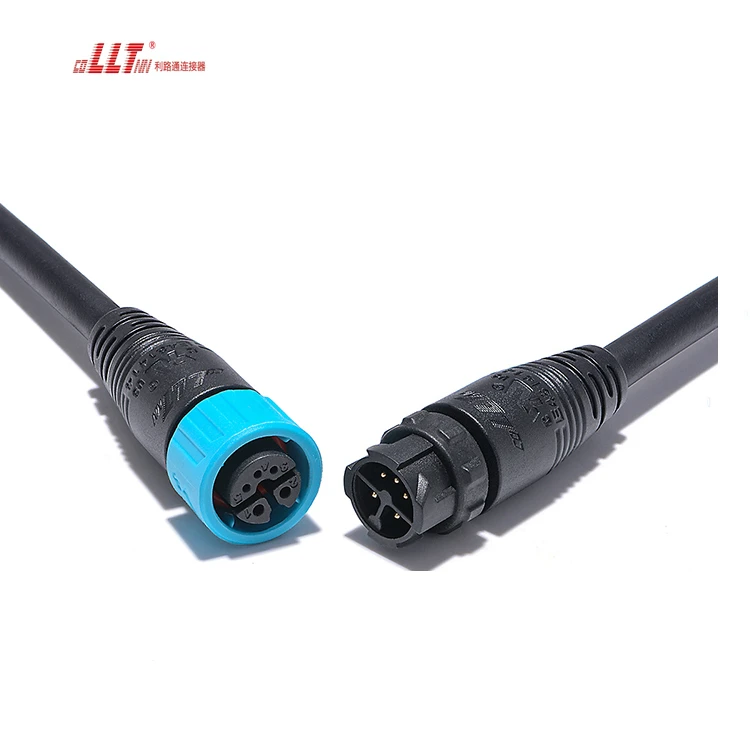 M16 2+3 pin power plus signal wire IP67 waterproof audio cable connector detail 2