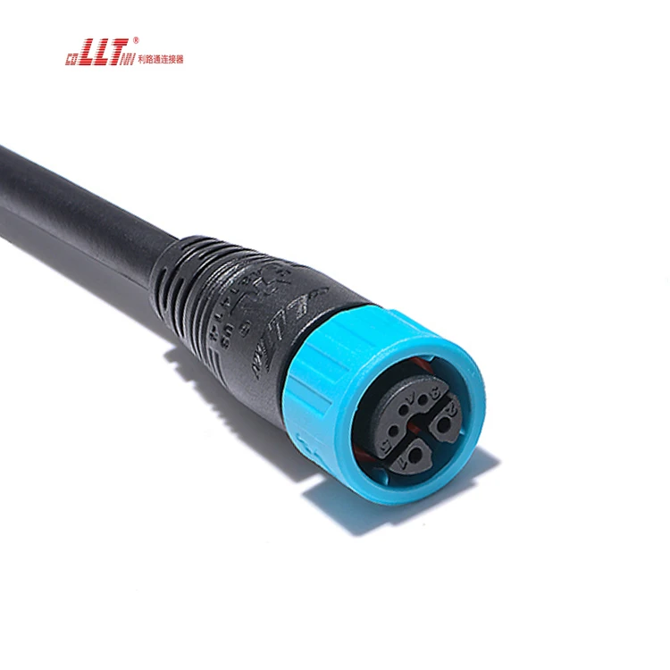 M16 2+3 pin power plus signal wire IP67 waterproof audio cable connector detail 3