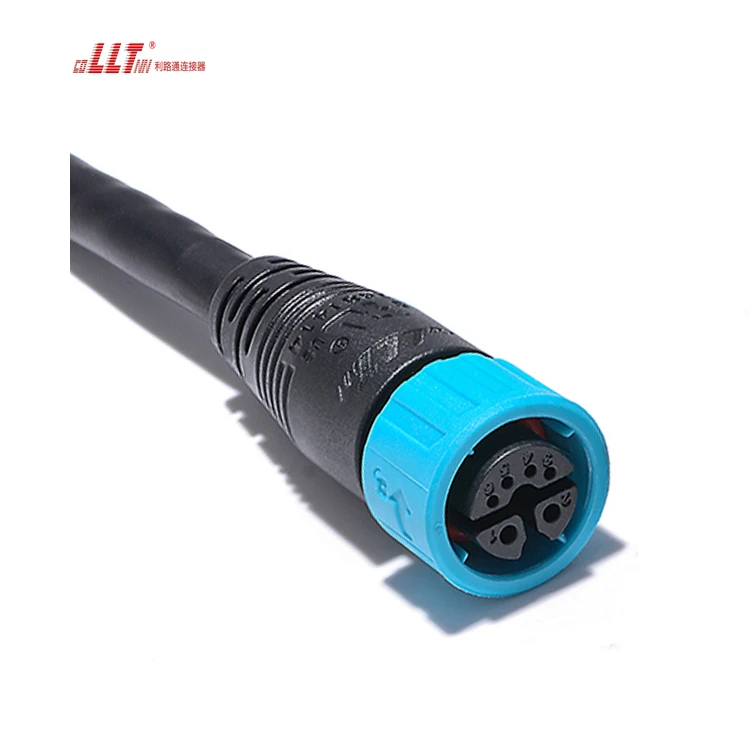 LLT 2+4pin M16 push lock power signal electrical cable video cable connector detail 3