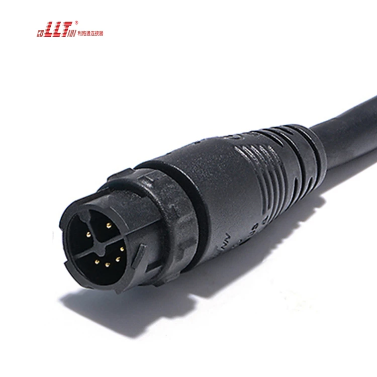 LLT 2+4pin M16 push lock power signal electrical cable video cable connector detail 4