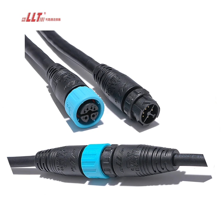 LLT 2+4pin M16 push lock power signal electrical cable video cable connector detail 5