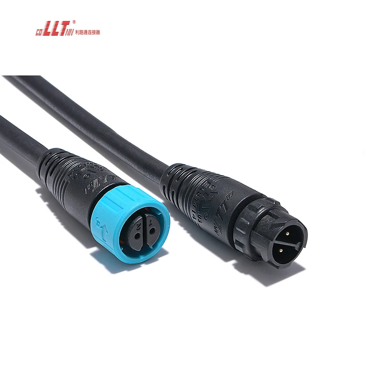 LLT Ip67 Waterproof Dc AC 2Pin Cable Circular Power Cable Connector M16 thumbnail