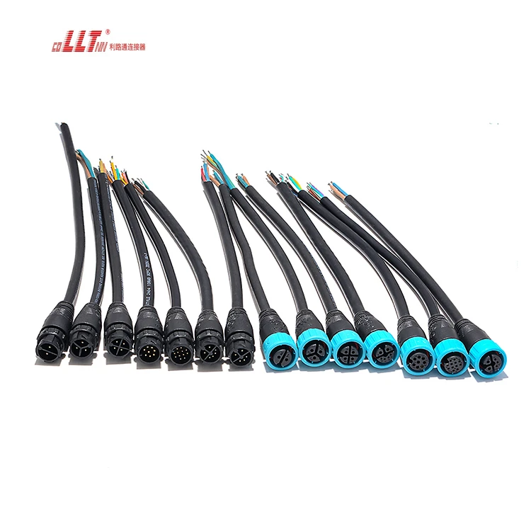 LLT Ip67 Waterproof Dc AC 2Pin Cable Circular Power Cable Connector M16 detail 6