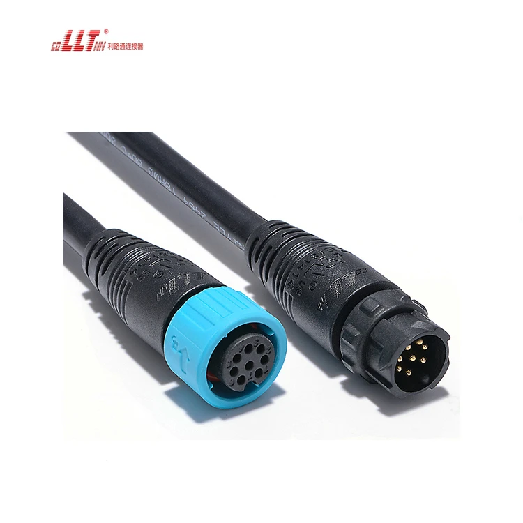 Lilutong M16 8pin mini ampere signal IP67 waterproof male female cable connector thumbnail