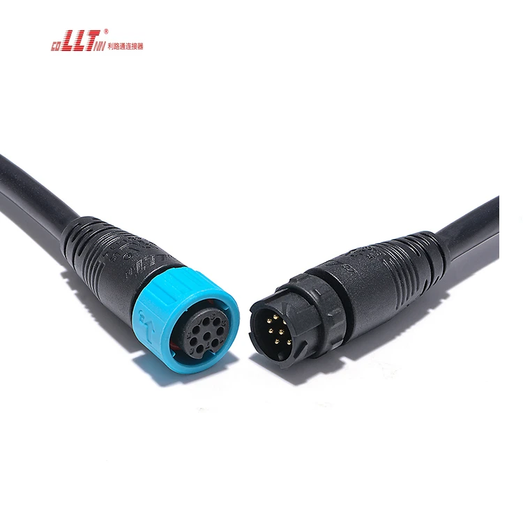 Lilutong M16 8pin mini ampere signal IP67 waterproof male female cable connector detail 2