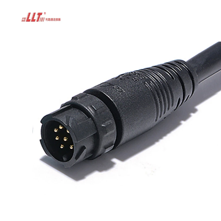 Lilutong M16 8pin mini ampere signal IP67 waterproof male female cable connector detail 4