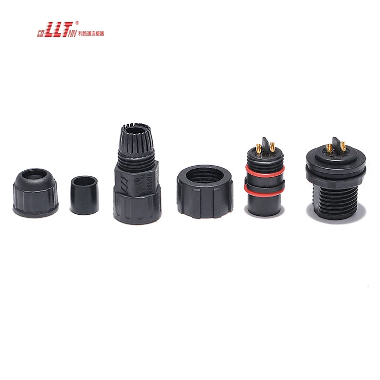LLT 2pin M16 Industrial Circular IP68 Waterproof Electrical Panel Led Light Connector detail 5