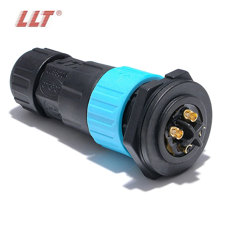 LLT 35A M25 2 3 4 Pin Quick Lock Panel Mount Connector IP67 Waterproof Connector detail 2