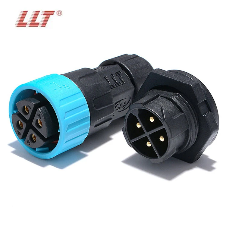 LLT 35A M25 2 3 4 Pin Quick Lock Panel Mount Connector IP67 Waterproof Connector thumbnail
